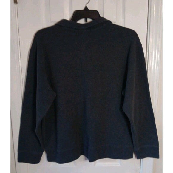 Mens Premier International XL Gray Long Sleeve Zipper Neck Pullover Shirt - Picture 2 of 5